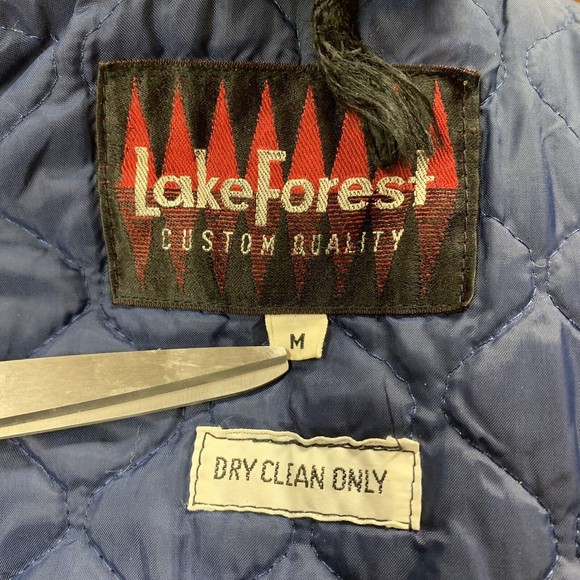 Vintage Lake Forest Custom Quality Winter Coat Size Med With Ski Patches Sewn On - Picture 12 of 12